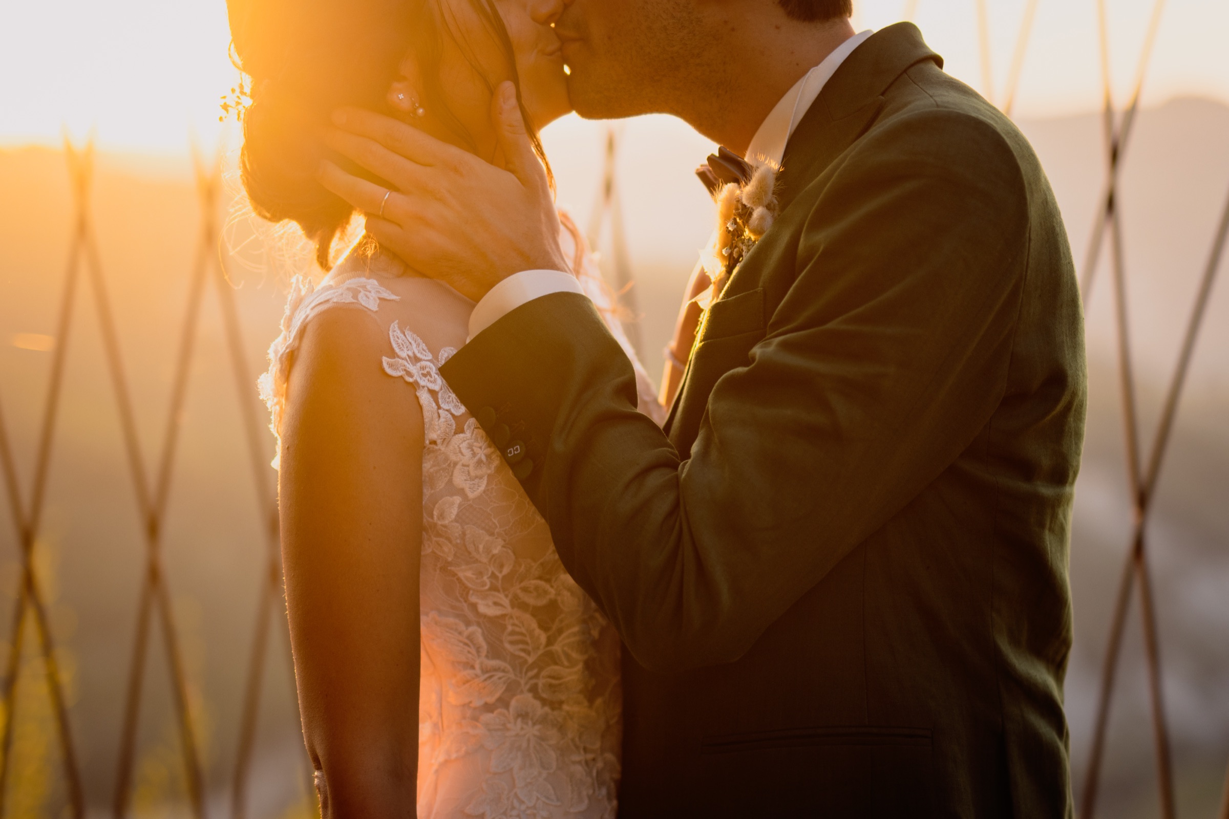 Chiara e Cesare durante i ritratti al tramonto